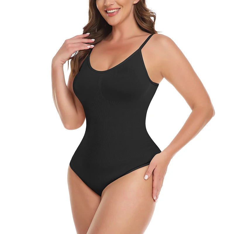 Shapewear Bodysuit Thong Women Full Body Shaper Tummy Control Slimming Waist Trainer Underwear Sexy Fajas Black Pink