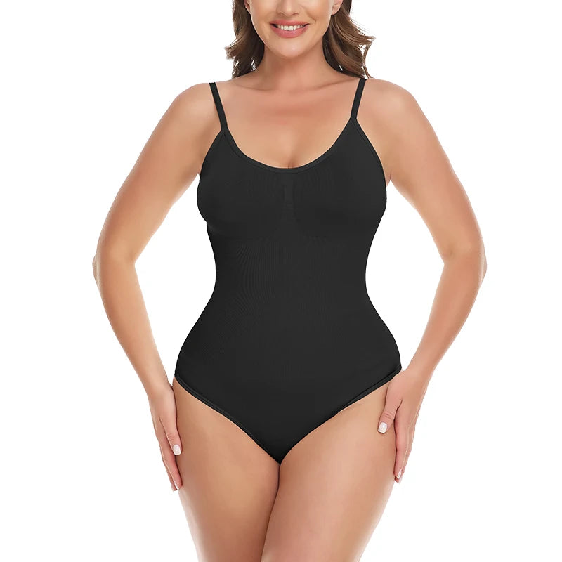 Shapewear Bodysuit Thong Women Full Body Shaper Tummy Control Slimming Waist Trainer Underwear Sexy Fajas Black Pink