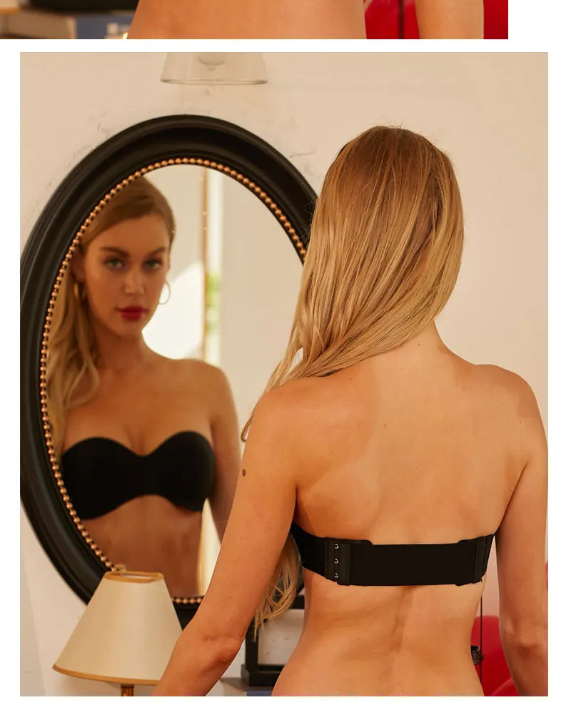 Women Sexy Bras Tube Top Seamless 1/2 Cup Brassiere Female Strapless Underwear Push Up Wireless Intimates Invisible Lingerie
