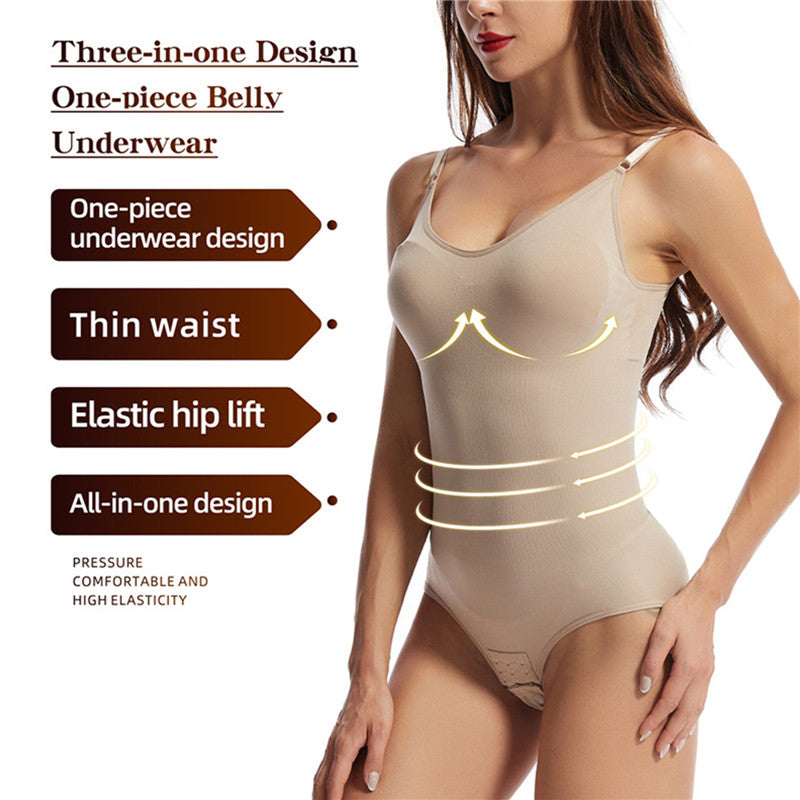 Seamless Shapewear Bodysuit For Women Tummy Control Butt Lifter Body Shaper Invisible Under Dress Slimming Strap Thong Underwear