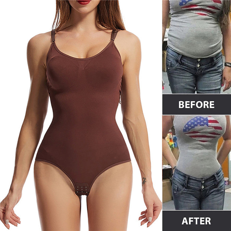 Seamless Shapewear Bodysuit For Women Tummy Control Butt Lifter Body Shaper Invisible Under Dress Slimming Strap Thong Underwear