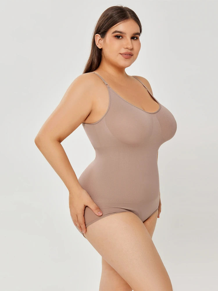 Plus Size Shapewear For Women Jumpsuit Tummy Control Full Bust Body Shaper Bodysuit Elastic Shape Seamless Smooth Rompers Oversized