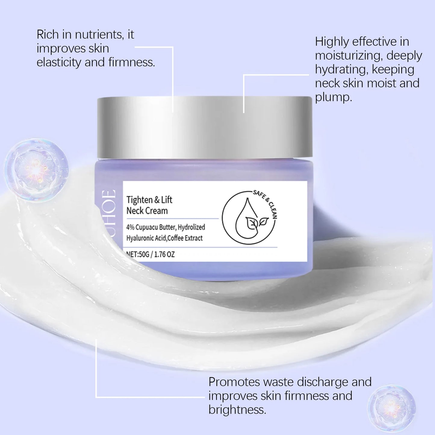 Neck Firming and Tightening Cream - Anti-Aging, Moisturizing, and Smoothing Treatment