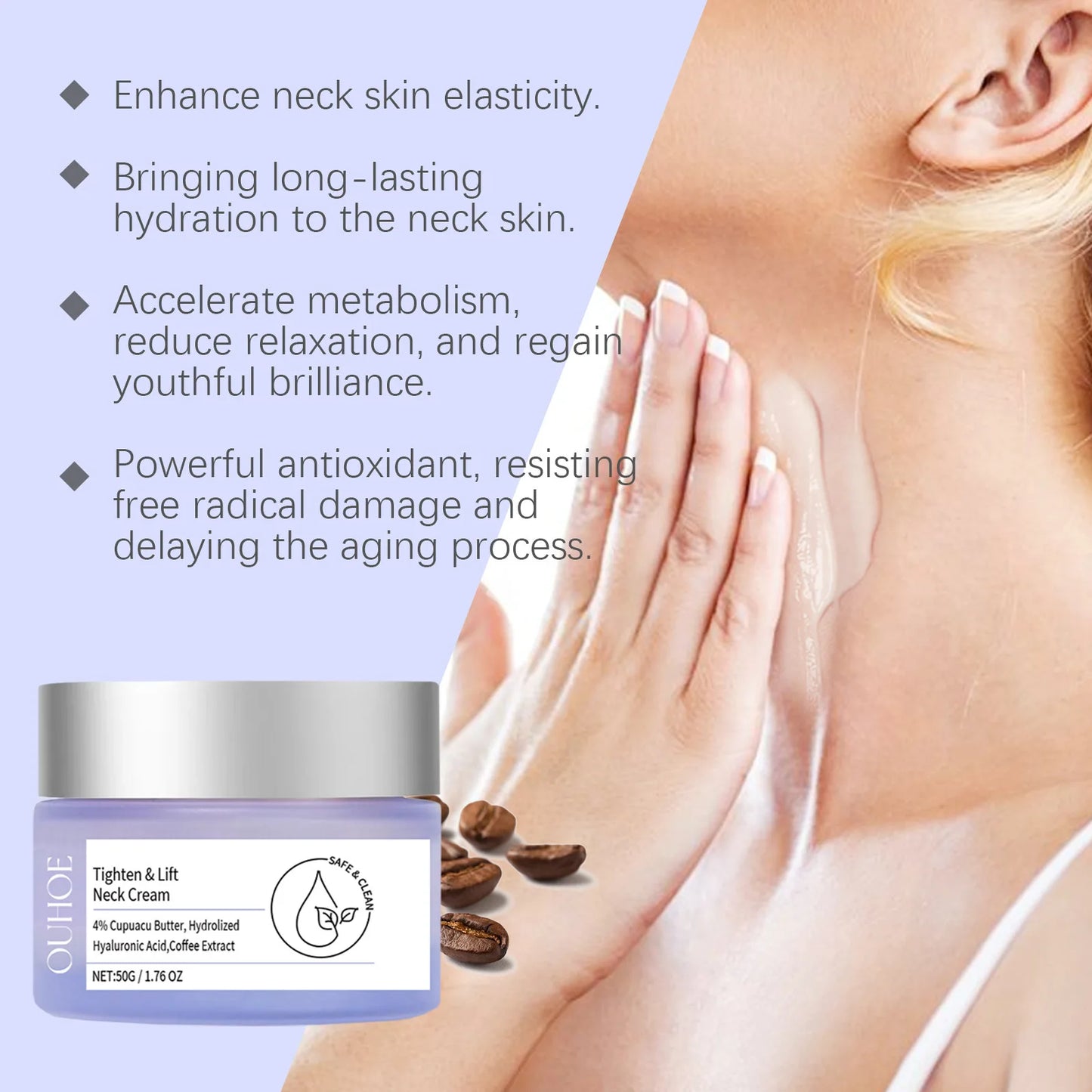 Neck Firming and Tightening Cream - Anti-Aging, Moisturizing, and Smoothing Treatment