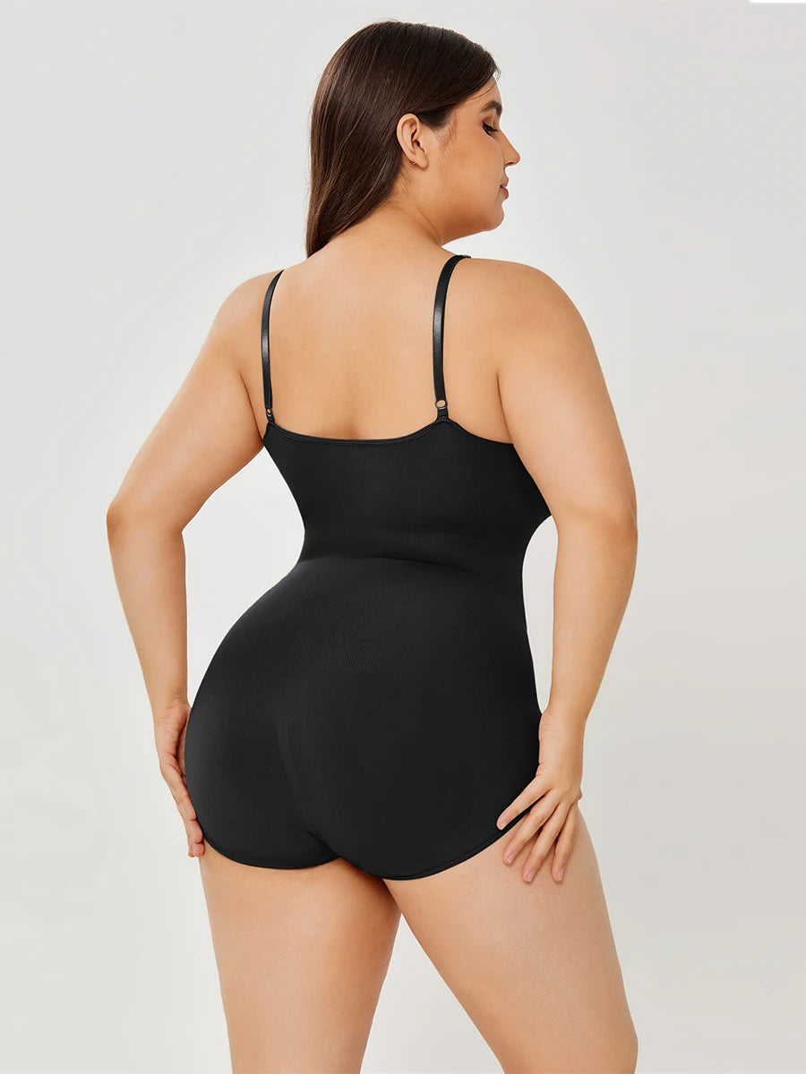 Plus Size Shapewear For Women Jumpsuit Tummy Control Full Bust Body Shaper Bodysuit Elastic Shape Seamless Smooth Rompers Oversized