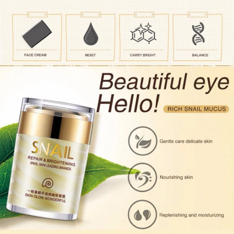 Snail Collagen Face Cream Anti Aging Whitening Moisture Facial Firming Serum Anti Wrinkles Eye Bags Korean Skin Care Product 60g