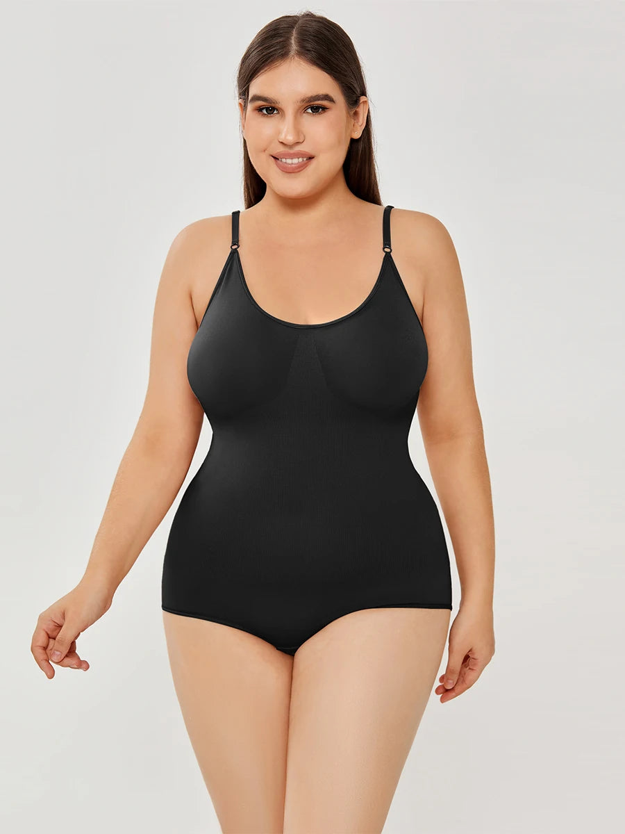 Plus Size Shapewear For Women Jumpsuit Tummy Control Full Bust Body Shaper Bodysuit Elastic Shape Seamless Smooth Rompers Oversized