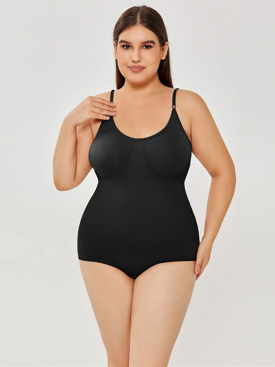 Plus Size Shapewear For Women Jumpsuit Tummy Control Full Bust Body Shaper Bodysuit Elastic Shape Seamless Smooth Rompers Oversized