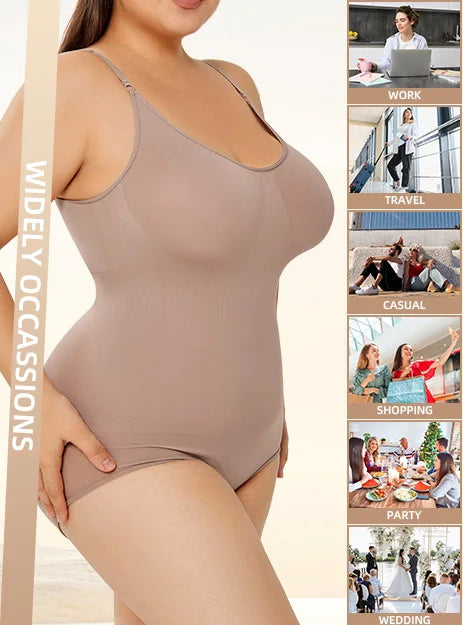 Plus Size Shapewear For Women Jumpsuit Tummy Control Full Bust Body Shaper Bodysuit Elastic Shape Seamless Smooth Rompers Oversized