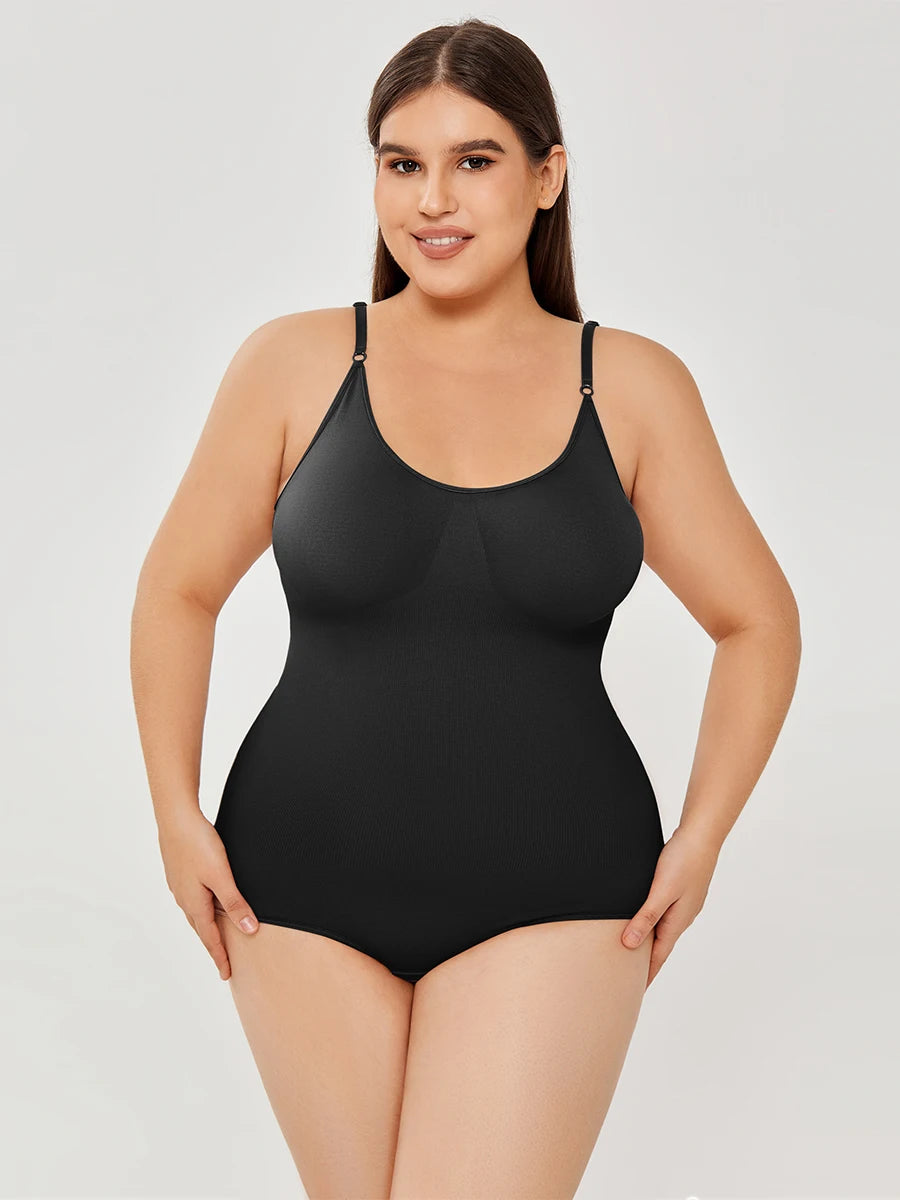 Plus Size Shapewear For Women Jumpsuit Tummy Control Full Bust Body Shaper Bodysuit Elastic Shape Seamless Smooth Rompers Oversized