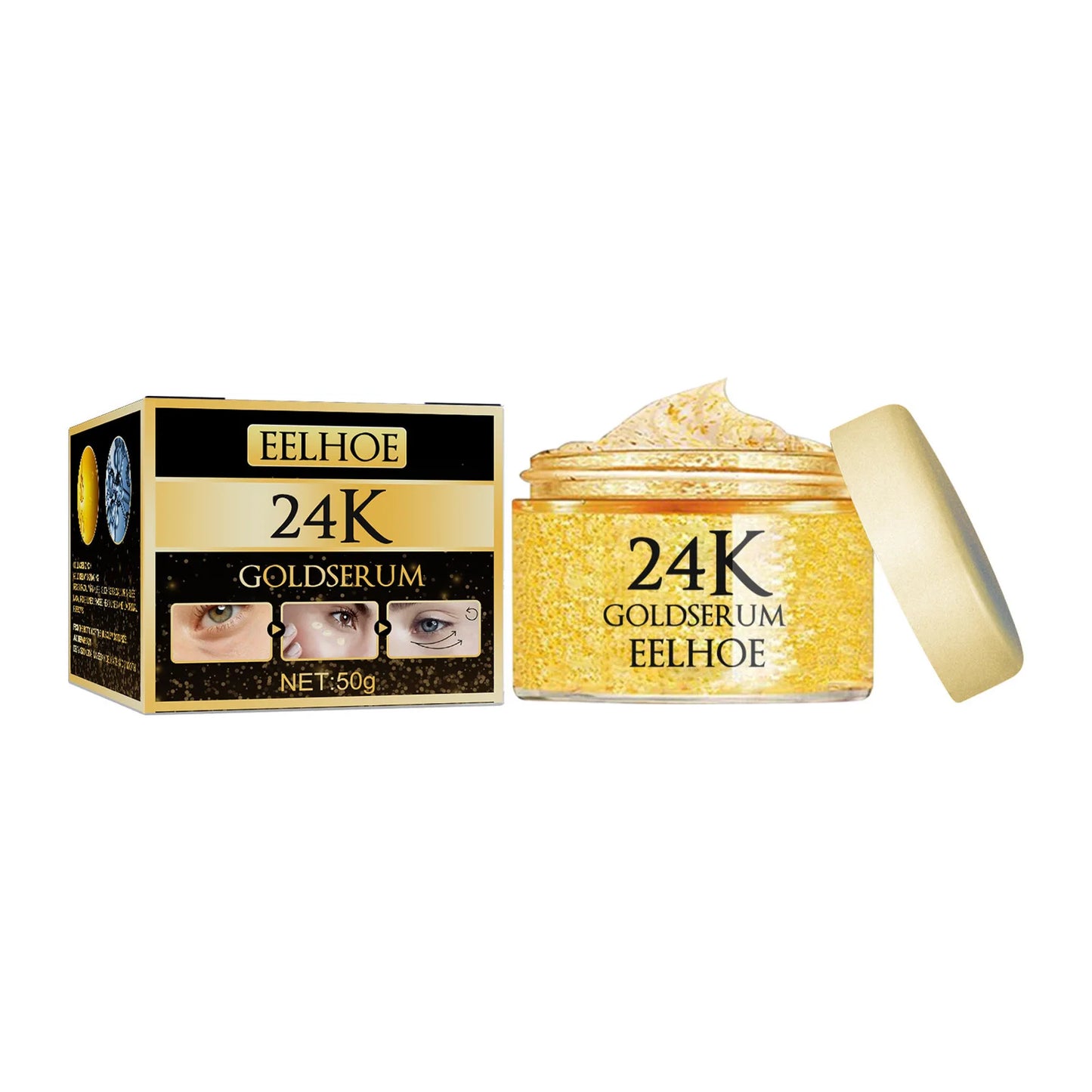 24k Gold Face Cream Firming Lifting Anti-aging Fade Wrinkle Cream Moisturizing Whitening Brighten Smooth Face Skin Repair Cream