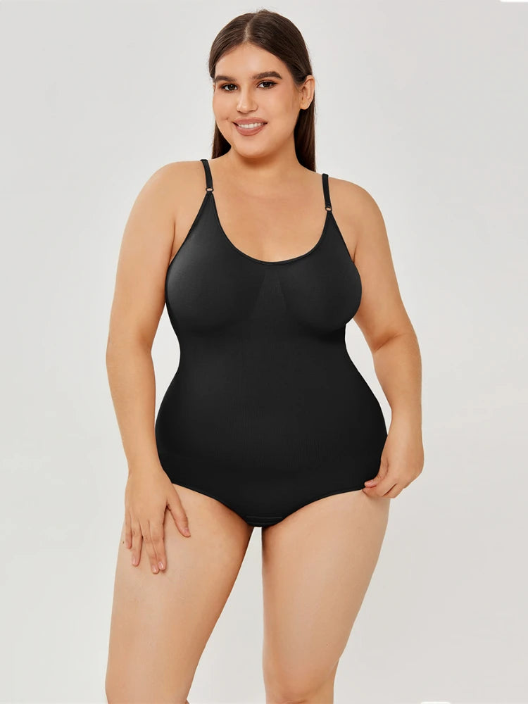 Plus Size Shapewear For Women Jumpsuit Tummy Control Full Bust Body Shaper Bodysuit Elastic Shape Seamless Smooth Rompers Oversized