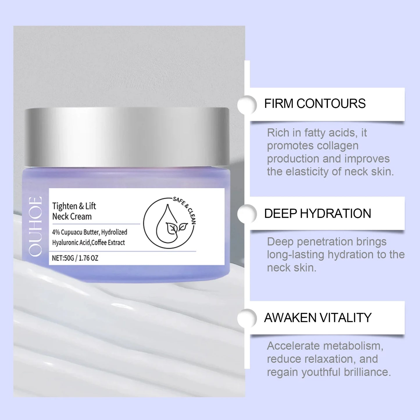 Neck Firming and Tightening Cream - Anti-Aging, Moisturizing, and Smoothing Treatment